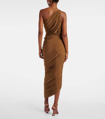 Diana ruched one-shoulder midi dress | Norma Kamali