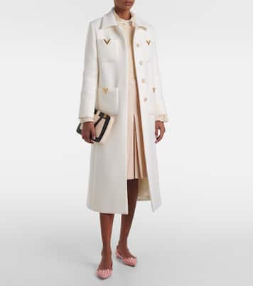 Rockstud tweed ballet flats | Valentino Garavani
