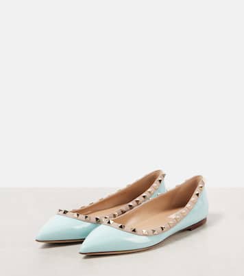 Rockstud patent leather ballet flats | Valentino Garavani