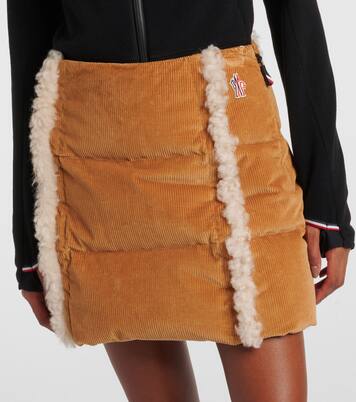 Minirock aus Cord mit Shearling | Moncler Grenoble