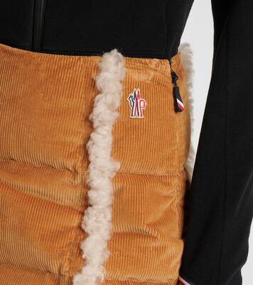 Minirock aus Cord mit Shearling | Moncler Grenoble