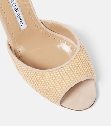 Jadara 70 raffia mules | Manolo Blahnik