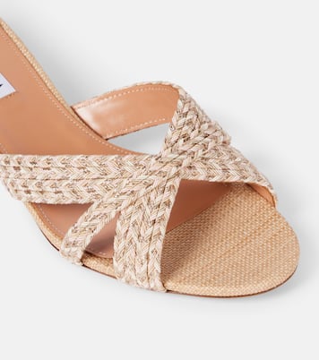 Sundance Beach 35 raffia mules | Aquazzura