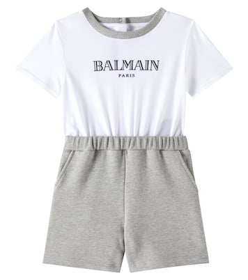 Baby - Jumpsuit in cotone | Balmain Kids