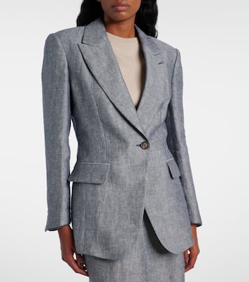 Blazer in canapa e lino | Brunello Cucinelli