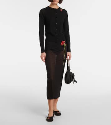 Embellished wool and silk cardigan | Simone Rocha