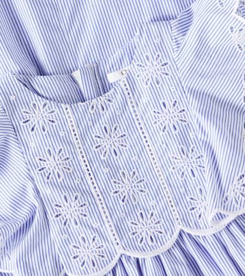 Vestido bordado a rayas | Chloé Kids