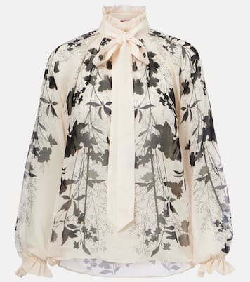 Blouse Cerere en soie à fleurs | La DoubleJ
