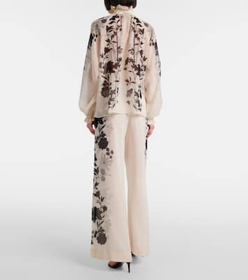 Blouse Cerere en soie à fleurs | La DoubleJ