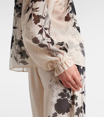 Blouse Cerere en soie à fleurs | La DoubleJ