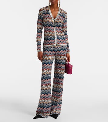 Cardigan Zig Zag aus Lamé | Missoni