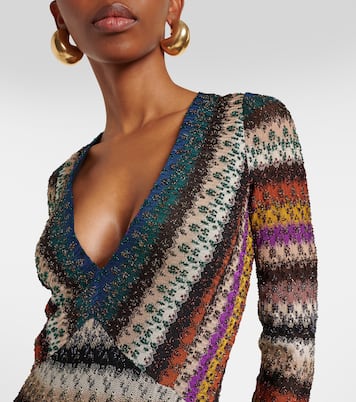 Striped lamé maxi dress | Missoni