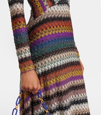 Striped lamé maxi dress | Missoni