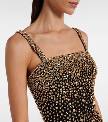 Cherry crystal-embellished gown | Jenny Packham