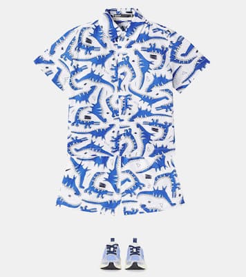 Dinolinha printed cotton shorts | Fábula