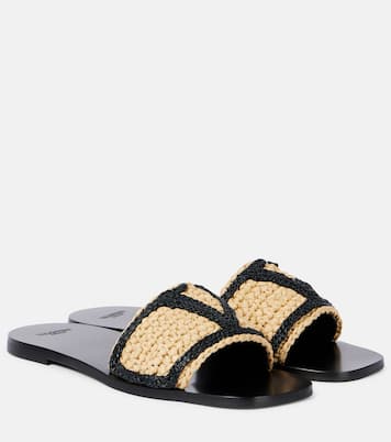 Viva Superstar embroidered crochet slides | Valentino Garavani
