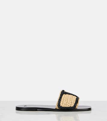 Viva Superstar embroidered crochet slides | Valentino Garavani