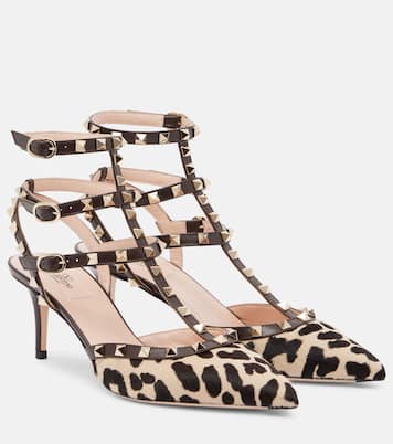 Rockstud 65 calf hair pumps | Valentino Garavani