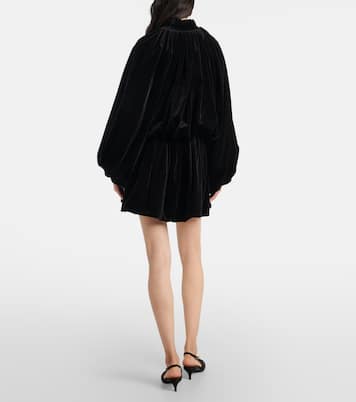 Bow-detail cotton-blend velvet jacket | Patou