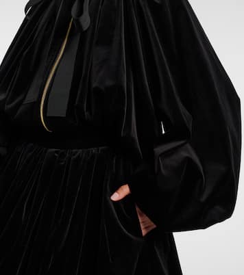 Bow-detail cotton-blend velvet jacket | Patou