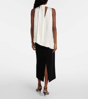 Draped satin top | Róhe