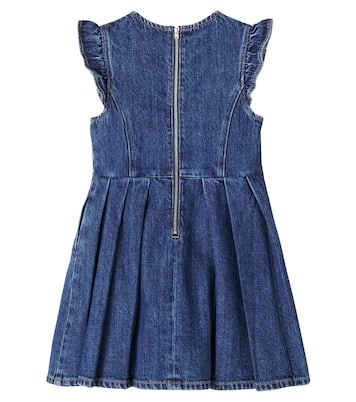 Bow-detail denim dress | Self-Portrait Kids