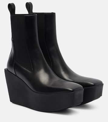 Beatle leather platform ankle boots | Rick Owens