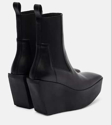 Beatle leather platform ankle boots | Rick Owens