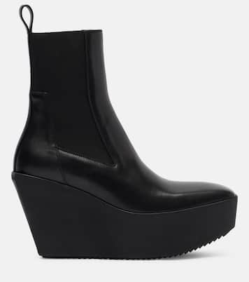 Beatle leather platform ankle boots | Rick Owens