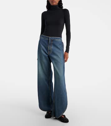 Embellished suede ballet flats | Alaïa