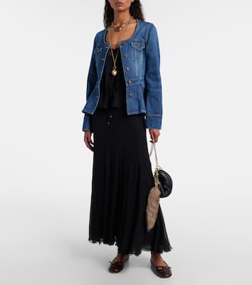 Peplum denim jacket | Chloé
