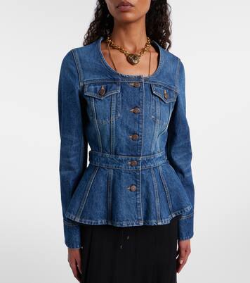 Peplum denim jacket | Chloé