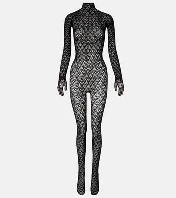 Mermaid cutout open-knit catsuit | Wolford