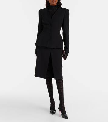 Mermaid cutout open-knit catsuit | Wolford