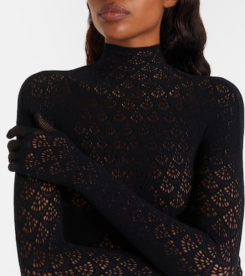 Mermaid cutout open-knit catsuit | Wolford