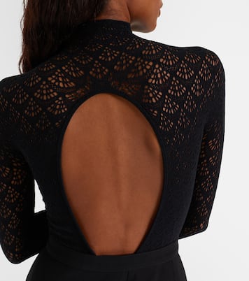 Mermaid cutout open-knit catsuit | Wolford