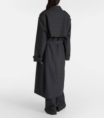 Bleecker plaid trench coat | The Frankie Shop
