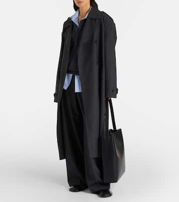 Bleecker plaid trench coat | The Frankie Shop