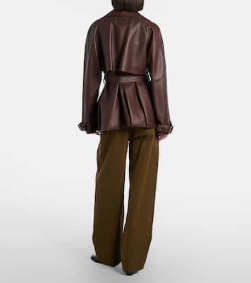 Weite High-Rise-Hose aus Baumwolle und Seide | Loewe