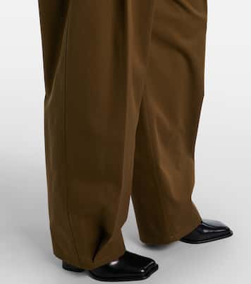 Weite High-Rise-Hose aus Baumwolle und Seide | Loewe