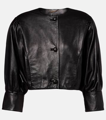 Cropped leather jacket | Chloé