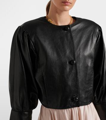 Cropped leather jacket | Chloé
