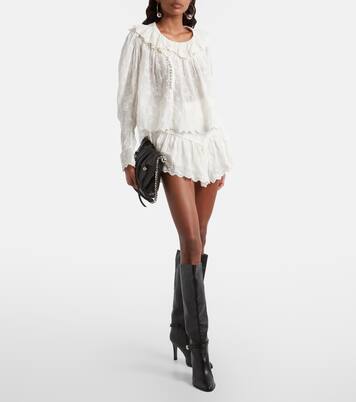 Zelly embroidered cotton and silk blouse | Isabel Marant