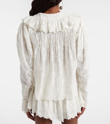 Zelly embroidered cotton and silk blouse | Isabel Marant