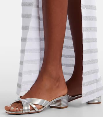 Sundance metallic leather sandals | Aquazzura
