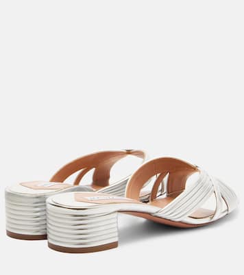 Sundance metallic leather sandals | Aquazzura