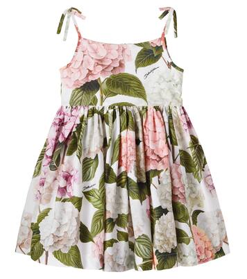 Floral cotton dress | Dolce&Gabbana Kids