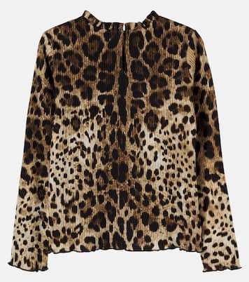 Top in maglia a coste con stampa  | Dolce&Gabbana Kids