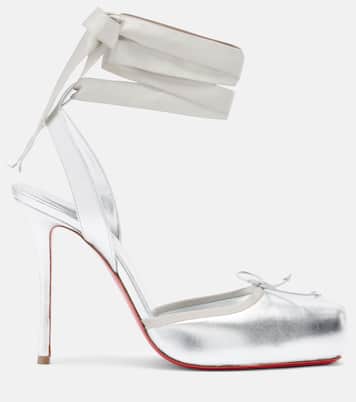 Salones destalonados Cassia 100 de piel metalizada | Christian Louboutin