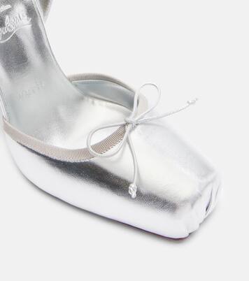 Salones destalonados Cassia 100 de piel metalizada | Christian Louboutin